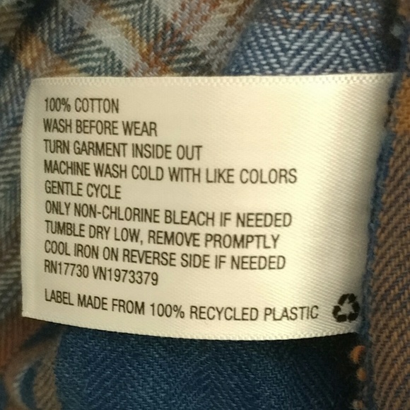 Ladies Blue Plaid Art Class Long Sleeve Top - Picture 5 of 5